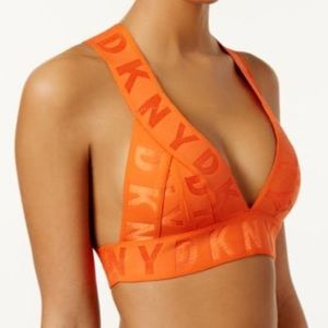 DKNY Logo Racerback Bralette NWOT